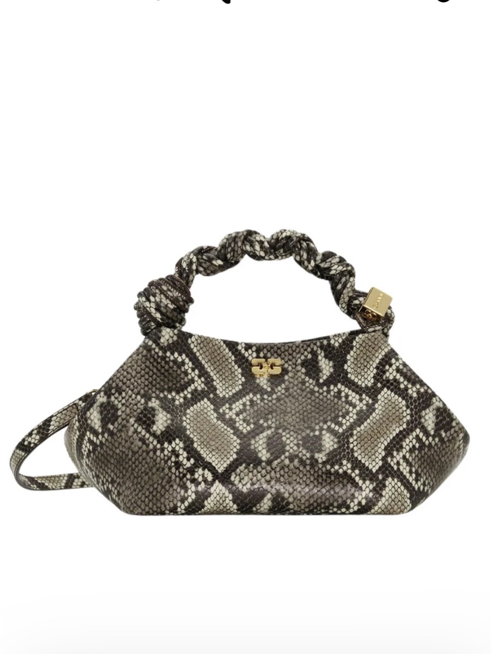 Ganni Snake-Print Bou Bag (small size)